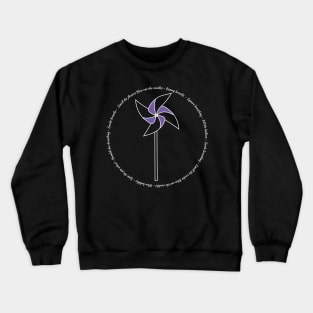 Breathing Pinwheel Purple Crewneck Sweatshirt